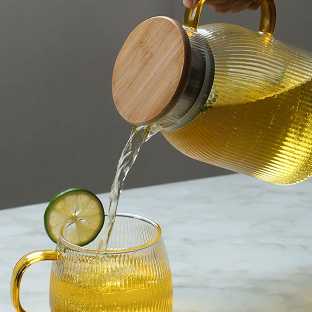 Bamboo Pitcher Lid - Cold Water Bottle Cover, Teapot & Kettle Replacement Lid, Airtight Pitcher Sealing Top - Perfect for Iced Tea, Lemonade, and Infused Water Pitchers