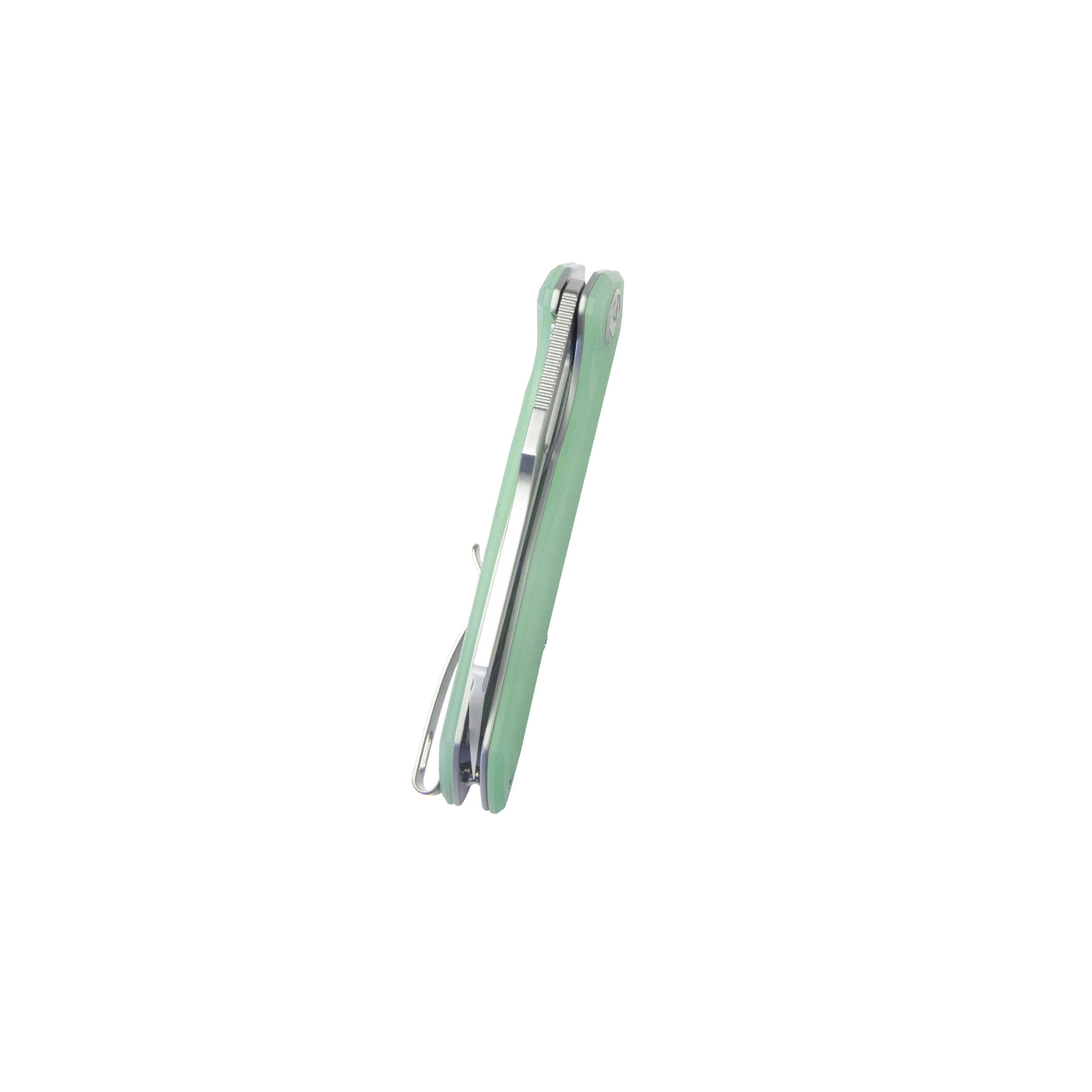 Kubey Atlas Liner Lock Folding Knife - Jade G10 Handle, 3.31