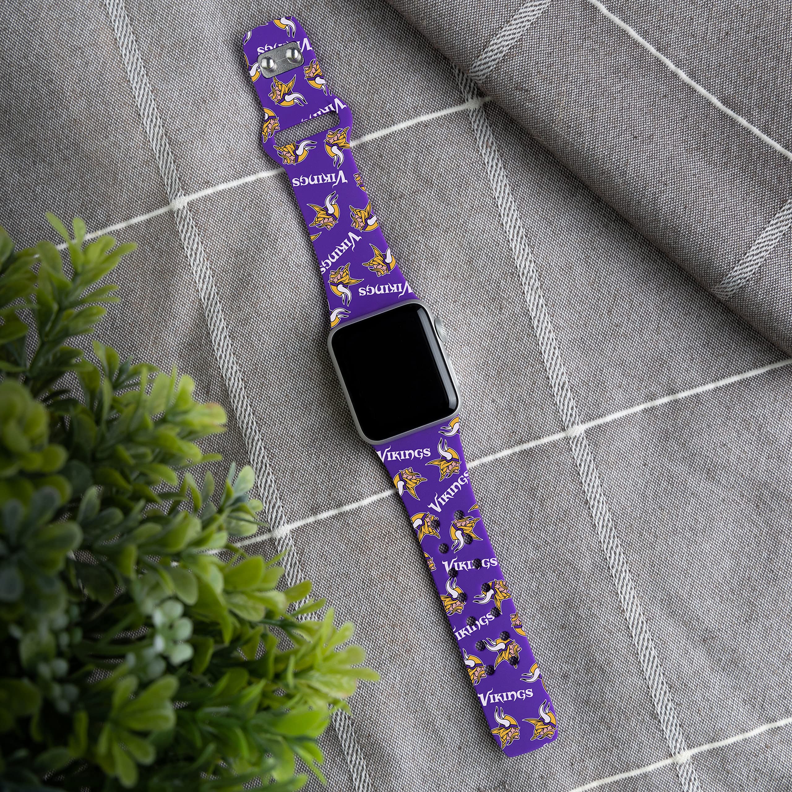 Minnesota Vikings HD Game Time Watch Band for Apple Watch - Perfect for Game Day, Sports Fans & Team Spirit Accessories