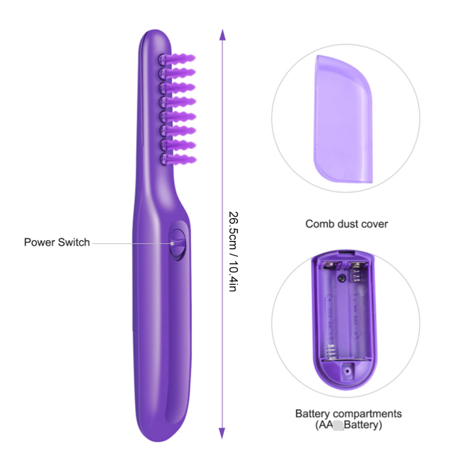 ANGGREK Electric Hair Detangler Comb - Wet & Dry Dual Use, Scalp Massage & Styling Tool for Smooth Tangle-Free Hair - Perfect for Home, Salon & Travel Use