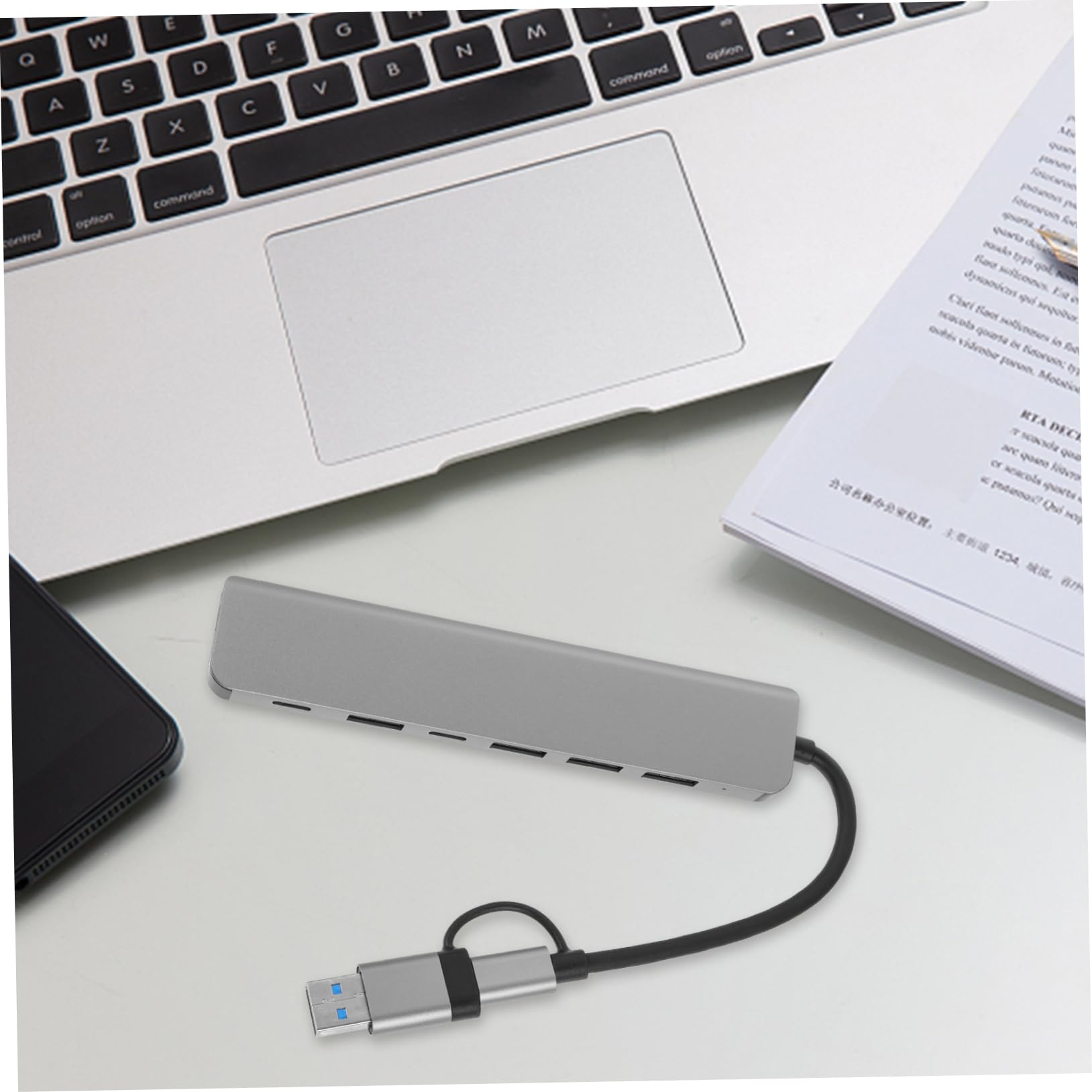 Jojofuny 7-in-1 USB Hub Extender - Multiple USB Ports Adapter for Laptop & Computer - USB Extension Cable with ABS Splitter for Charging, Data Transfer, and External Devices | Perfect for Home Office, Gaming, and Travel Use