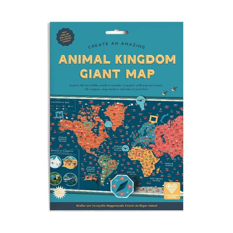Create An Amazing Animal Kingdom Giant Map - Educational Wall Decoration for Kids Room, Classroom & Playroom