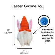 Midlee Easter Bunny Gnome Dog Toy - Cute Holiday Chew Toy for Small & Medium Dogs - Perfect for Easter Playtime & Gifting