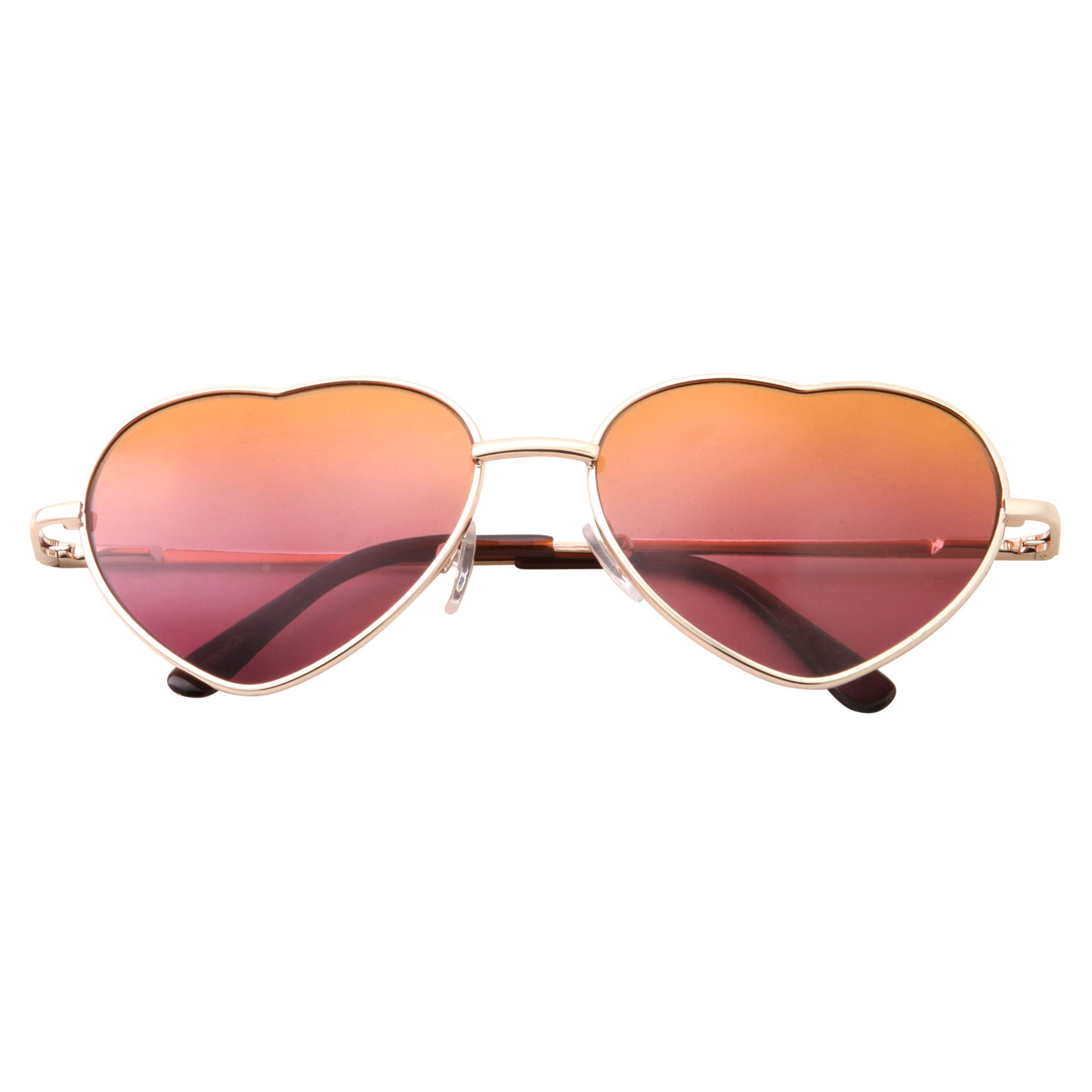 Stylish Heart-Shaped Sunglasses for Women - Thin Metal Frame, 2 Color Options | Perfect for Summer Outfits, Beach Vacations & Casual Wear