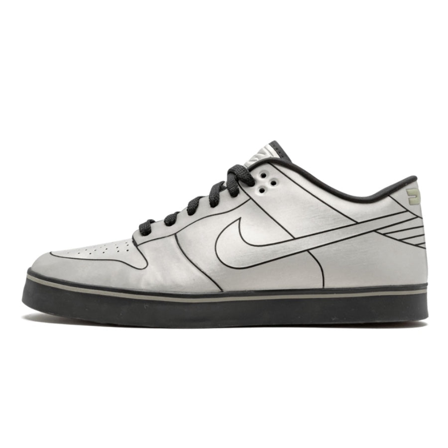 Nike Dunk Low 6.0 SE Delorean DMC 12 Metallic Cool Grey Sneakers - Retro Basketball Shoes for Men & Women - Perfect for Casual Wear, Street Style & Sneaker Collectors
