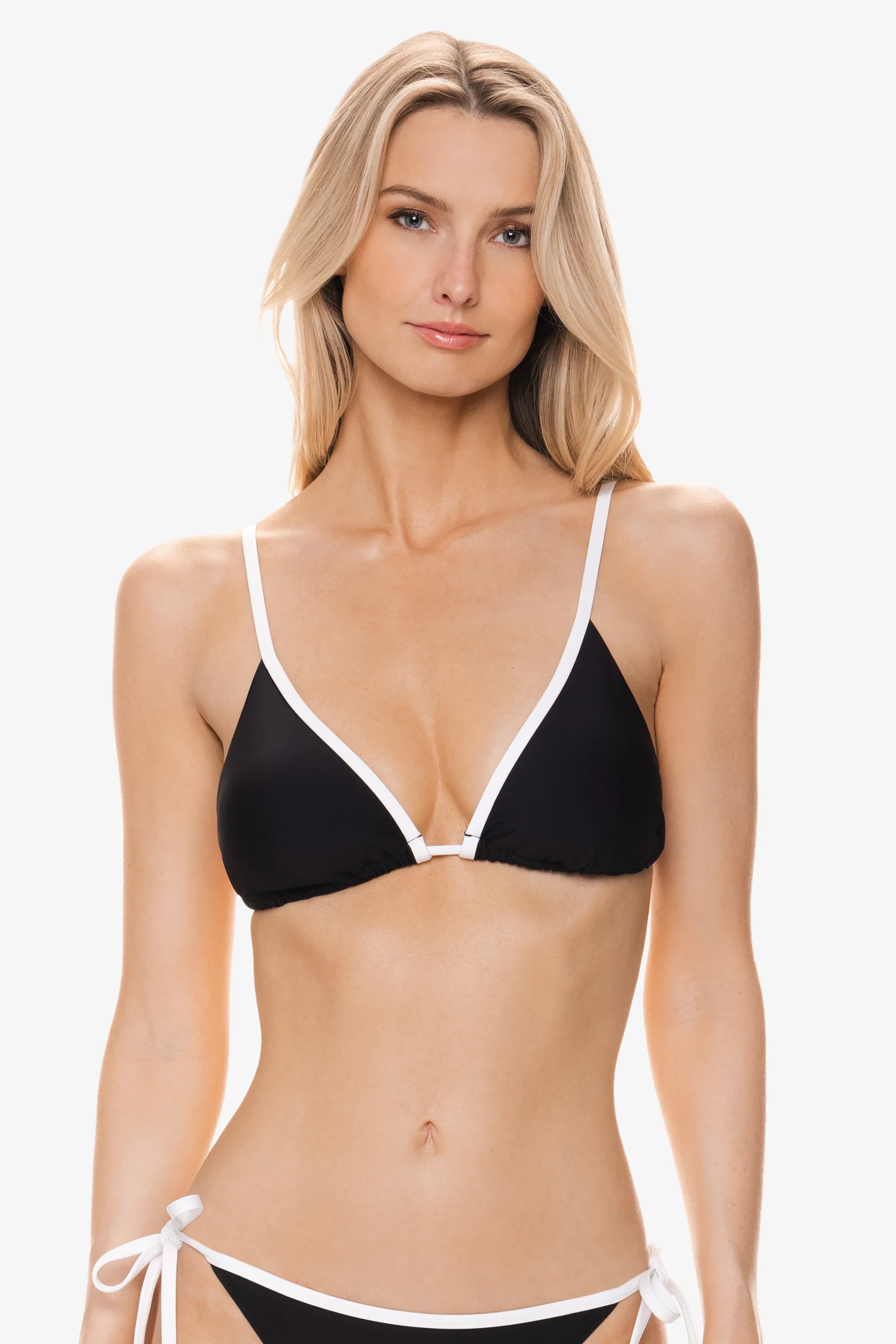 Sexy Over The Shoulder String Top - Black & White Women's Fashion Crop Top for Summer Beach & Party Outfits