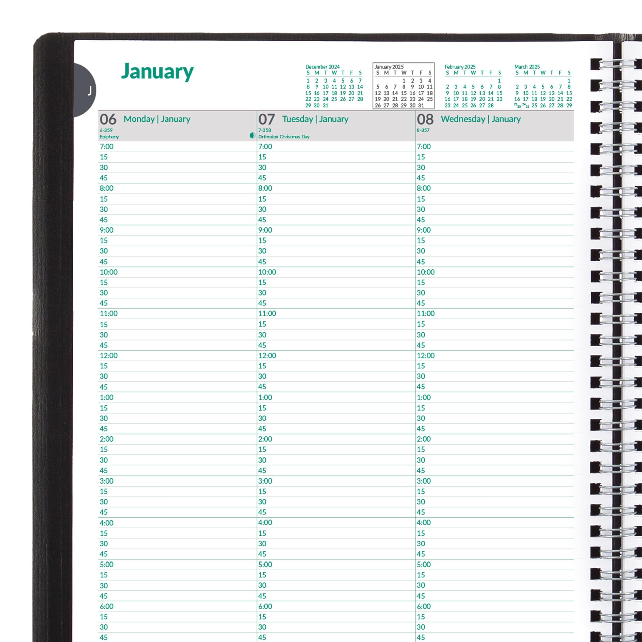 Brownline® 2025 EcoLogix® Weekly Planner - 12 Month Appointment Book (January-December) with Twin-Wire Binding, 11