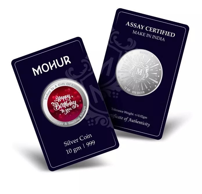 999 Pure Silver Birthday Coins (Design 36) - Premium Collectible Gift for Birthdays, Anniversaries & Special Occasions - Perfect for Coin Collectors & Silver Investors