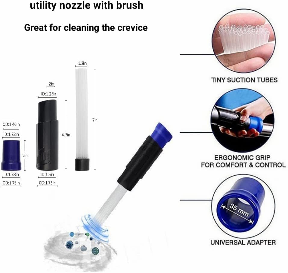 13-Piece Universal Vacuum Attachment Kit for Shop Vacs - Includes 2.5