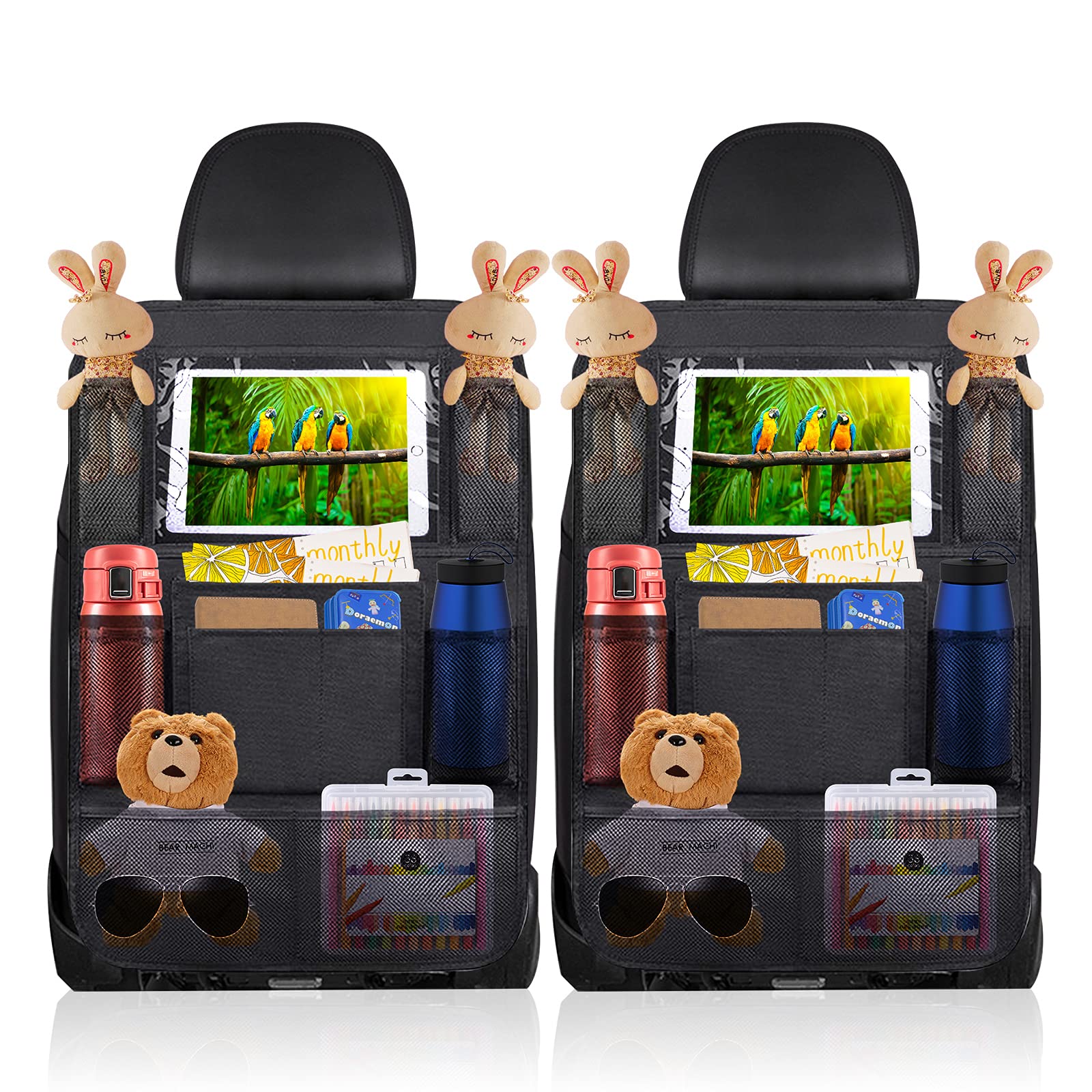 2 Pack Car Backseat Organizer with 10