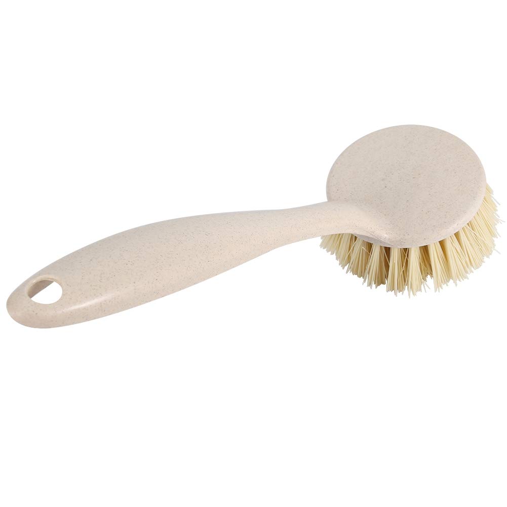 Durable PP Long Handle Dish Scrub Brush with Hanging Hole - Kitchen Cleaning Brush for Pots, Pans, Sink & Dishes - Multi-Purpose Dishwashing Brush for Easy Kitchen Cleaning