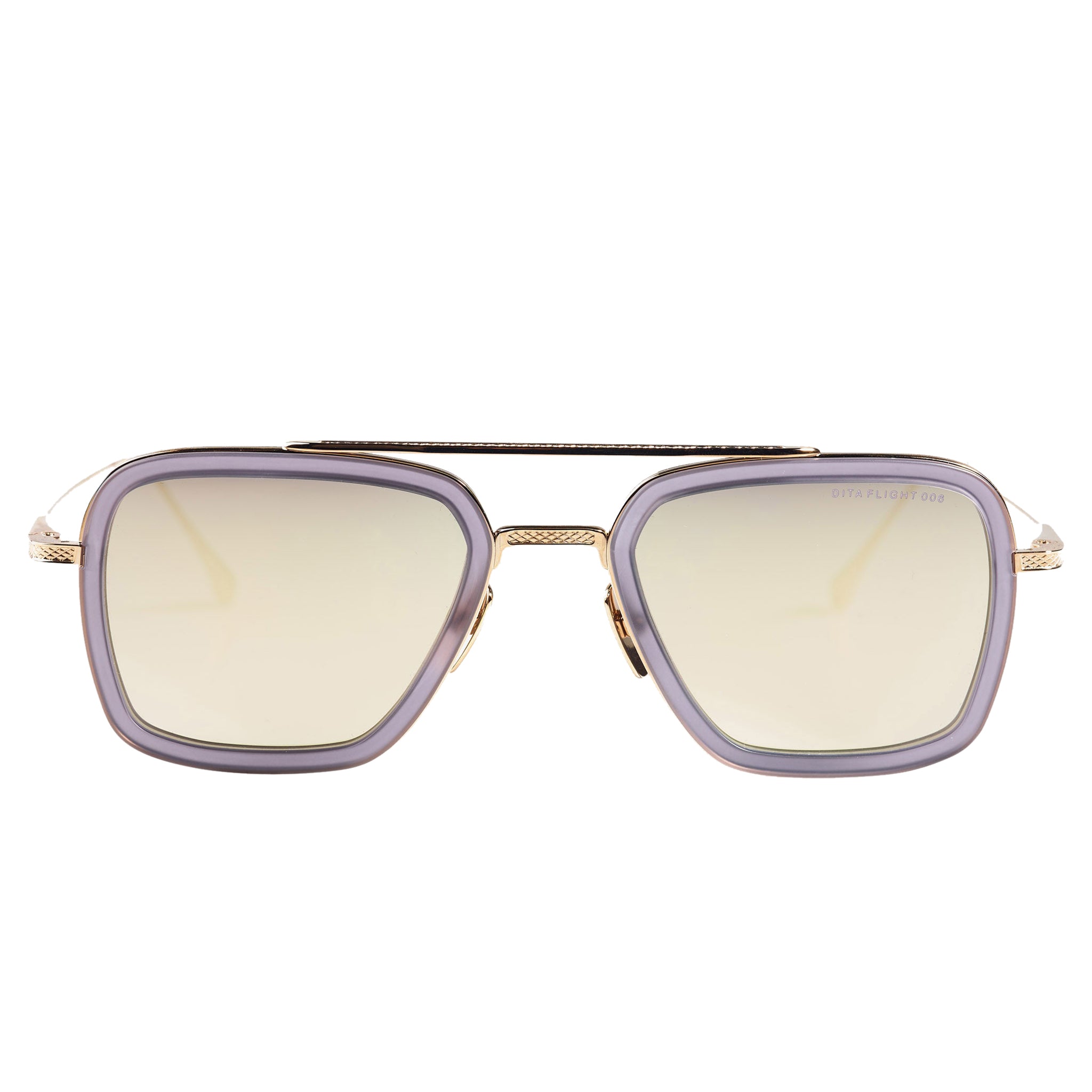 Dita Eyewear 7806 Flight 006 Grey Gold Polarized Sunglasses for Men & Women - Luxury Aviator Style for Driving, Travel & Outdoor Activities