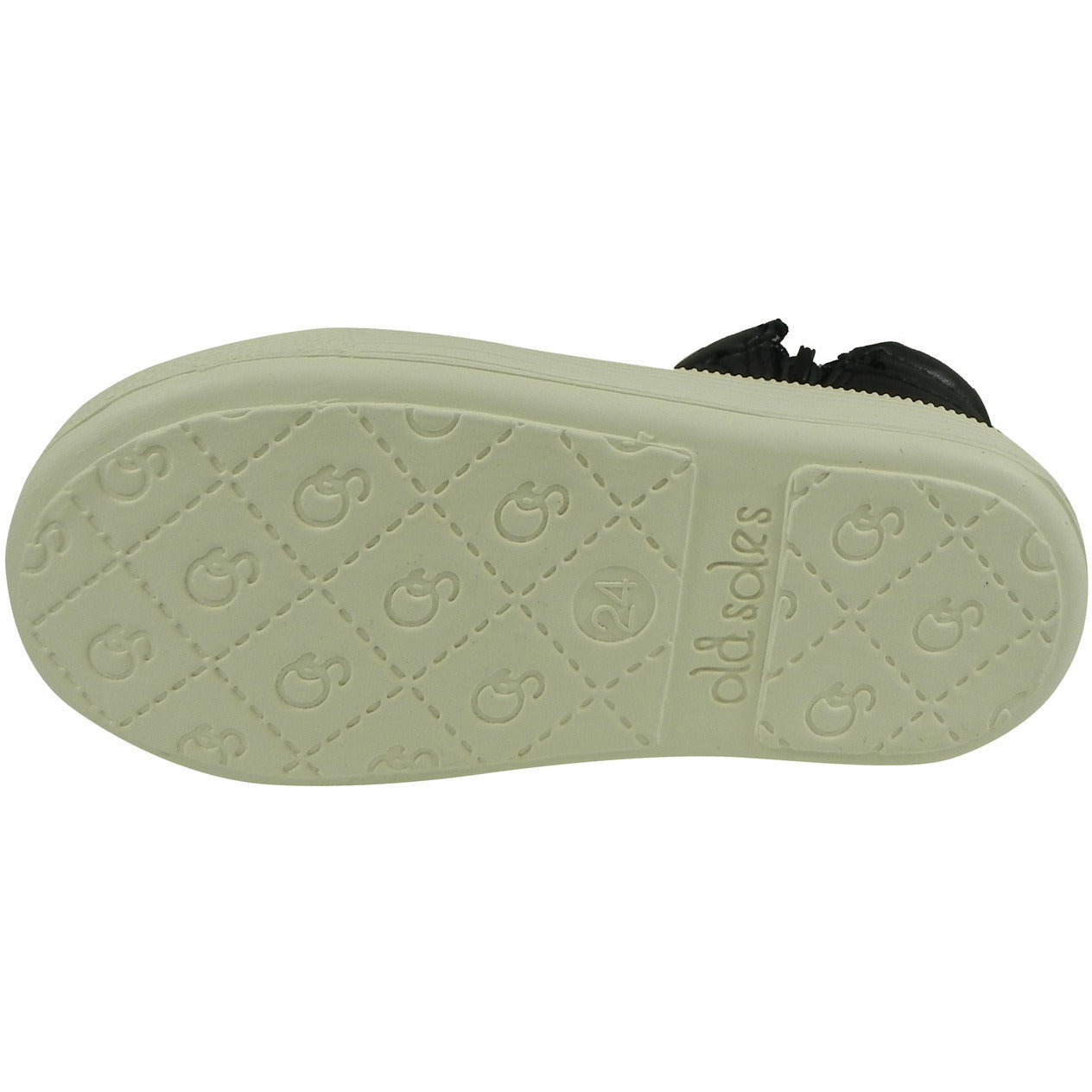 Old Soles 1040 Boys & Girls Zip Daley Black Quilted Leather High Top Sneakers - Stylish & Comfortable for School, Play & Everyday Wear