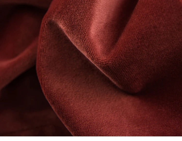 Brittany Velvet Plain Curtains - Dark Red Blackout Drapes for Living Room & Bedroom - Thermal Insulated Window Treatments for Home Decor