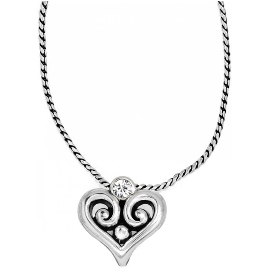 Alcazar Heart Badge Clip Necklace - Elegant Gold Plated Pendant for Women | Perfect for Valentine's Day, Anniversary Gifts & Everyday Fashion Jewelry