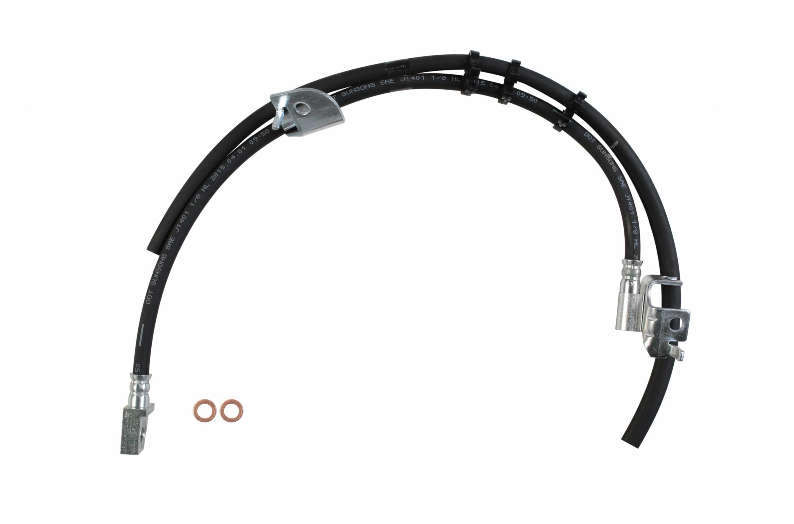 Sunsong 2202988 Brake Hydraulic Hose - High Performance Replacement for Ford, Chevy, Dodge - Durable DOT Approved Brake Line for Trucks & SUVs - Perfect for Off-Roading, Towing & Heavy-Duty Use