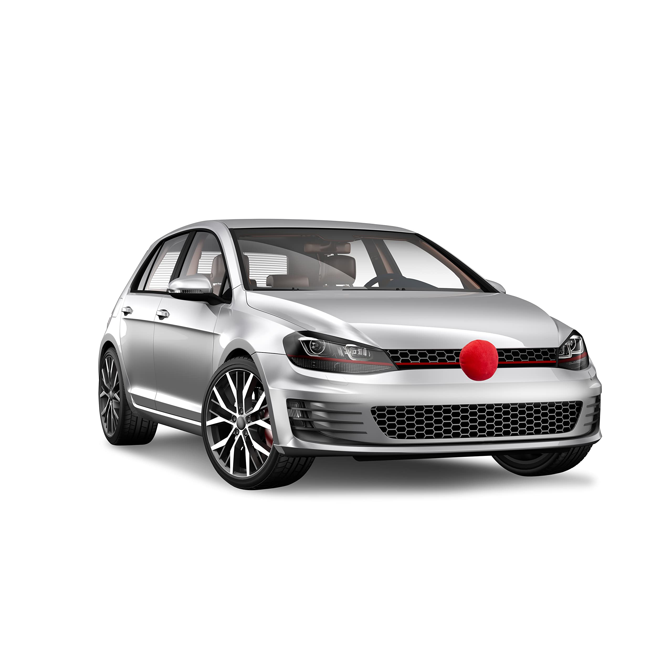 Festive Reindeer Car Nose - LED Light-Up Christmas Car Accessory for Holiday Decorations & Parades