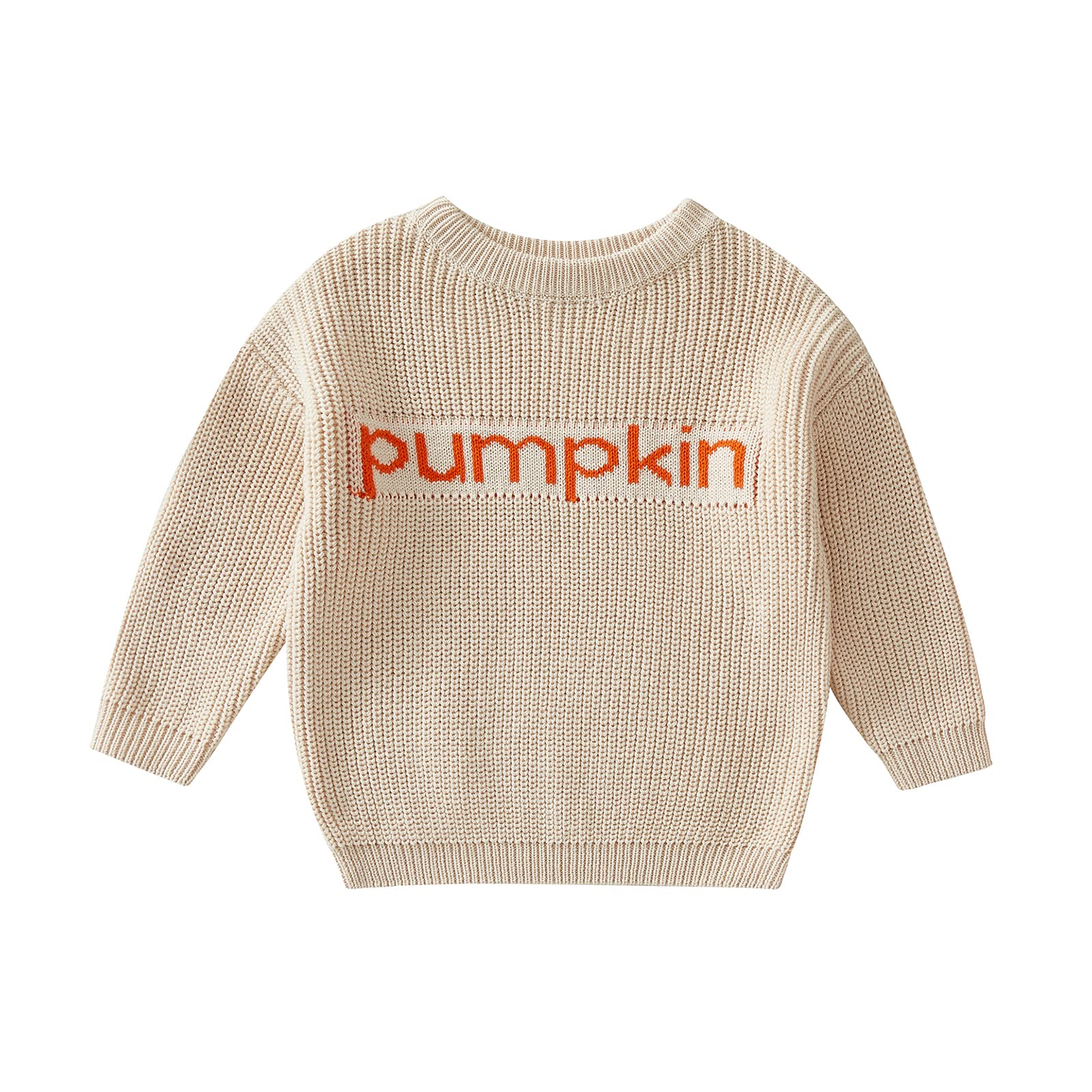 Adorable Halloween Pumpkin Sweater for Toddler Boys & Girls - Chunky Knit Oversized Pullover - Cozy Fall Outfit for Trick-or-Treating & Family Photos