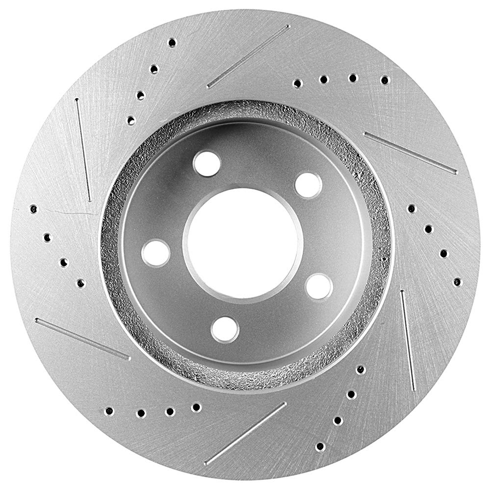 AUTOMUTO Front Brake Rotors and Ceramic Brake Pads Kit - Compatible with 2002-2007 Jeep Liberty - High Performance Braking System for Off-Road & Daily Driving