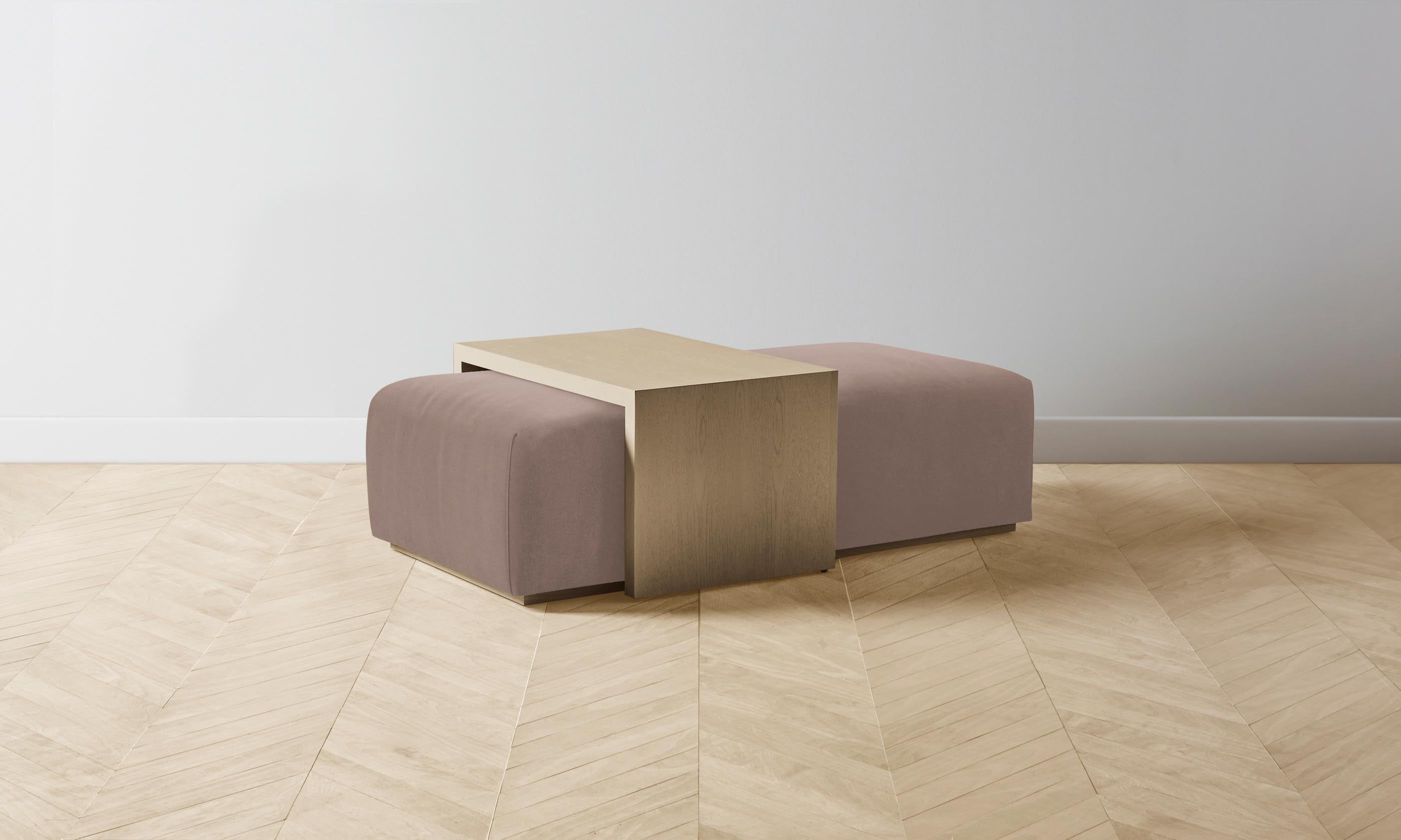 Luxury Mohair Peony Bowery Ottoman - Elegant Footstool for Living Room, Bedroom & Lounge - Perfect for Relaxing & Home Decor