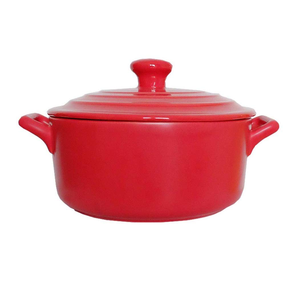 Premium Cast Iron Casserole with Double Handles & Lid - 5QT Ceramic Coated Dutch Oven, Nonstick Kitchen Cookware for Baking, Stewing & Serving - Perfect for Soups, Casseroles & One-Pot Meals