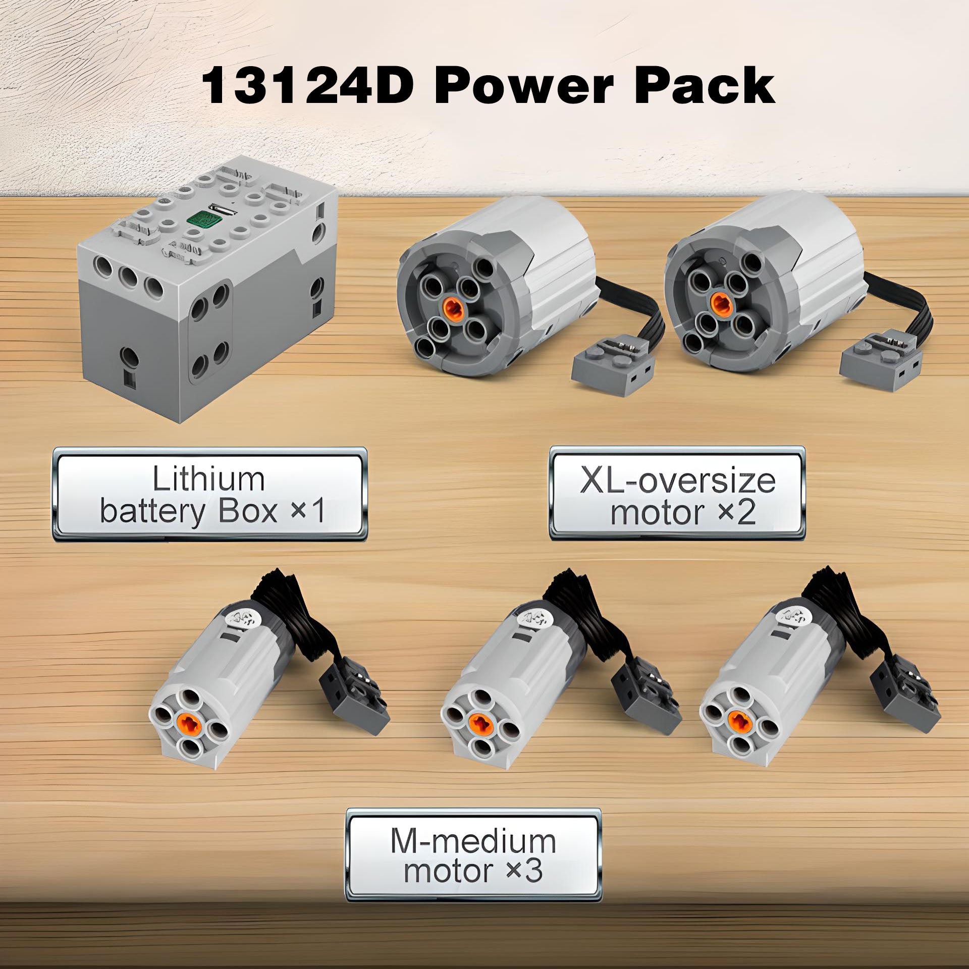 Mould King 13124D Power Function Pack for LEGO Technic - Motor & Remote Control Set for Building Robots, Cars & DIY Projects | STEM Educational Toy for Kids & Adults