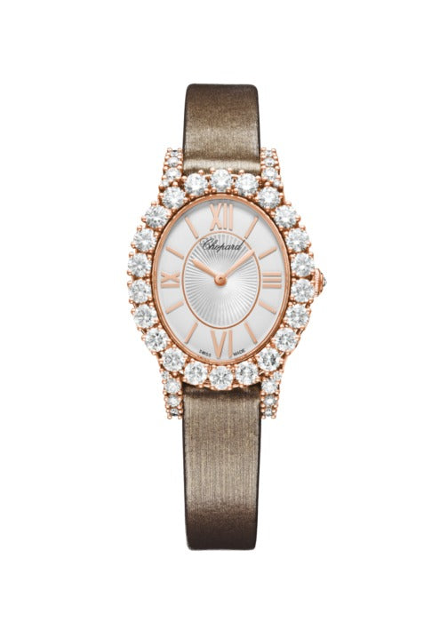 Chopard L’Heure Du Diamant Small Oval 18K Rose Gold Diamond Ladies Watch - Luxury Women's Timepiece for Elegant Evening Wear & Special Occasions