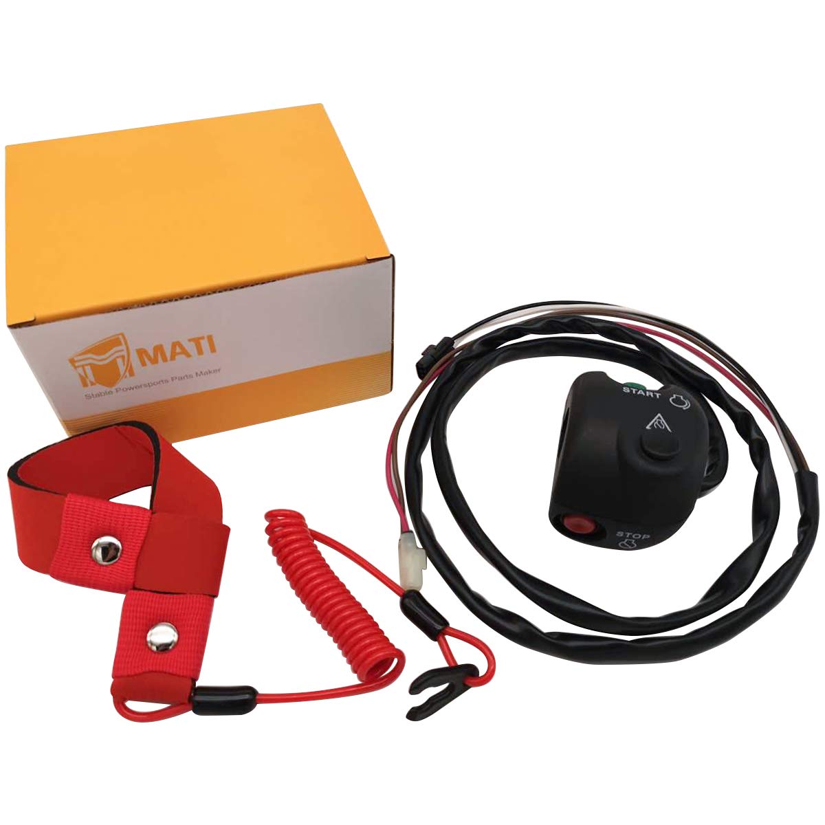 Yamaha WaveBlaster WB760 WaveRaider RA700 RA760 WaveVenture WVT700 WVT760 WVT1100 Kill Switch Box Assembly with Safety Lanyard - GJ1-68310-01-00 - Perfect for Jet Ski Safety and Emergency Shutoff
