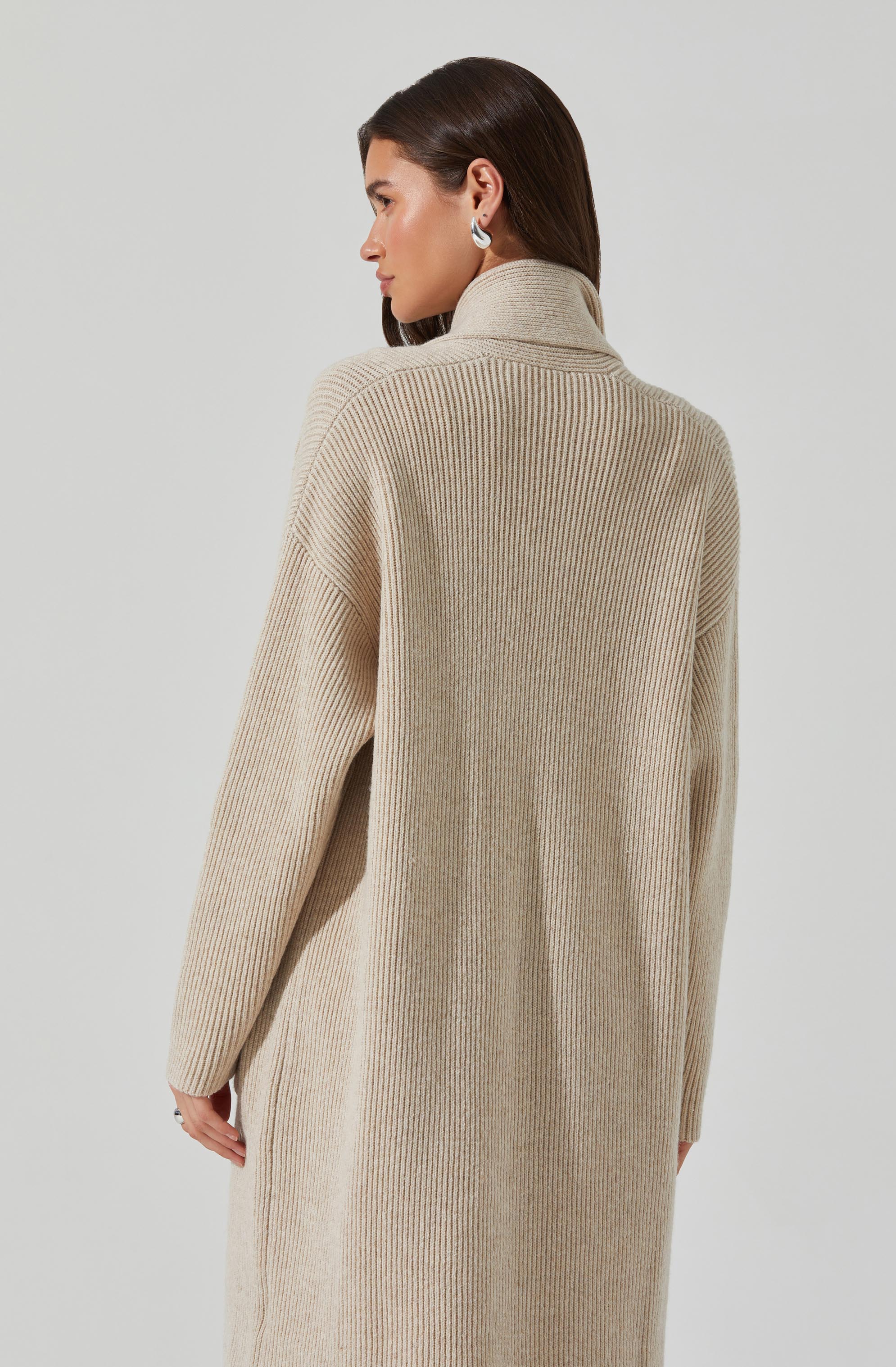 Noemi Ribbed Scarf Cardigan for Women - Soft Knit Open Front Long Wrap Sweater | Perfect for Fall, Winter & Layering Outfits | Office, Date Night & Casual Wear