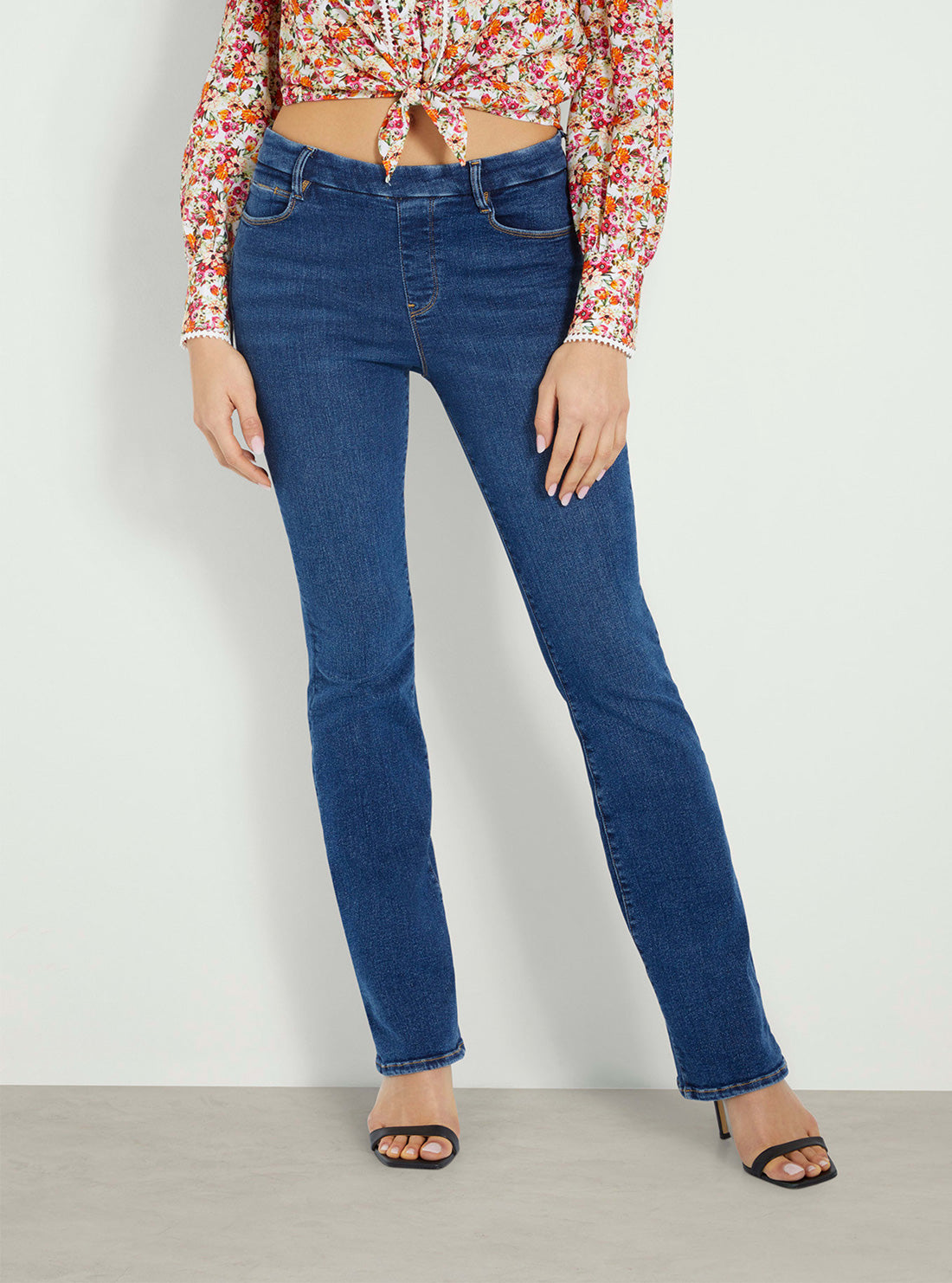 High Rise Sexy Bootcut Denim Jeans for Women - Dark Wash Slim Fit Stretch Jeans - Perfect for Night Out, Date Night & Casual Wear