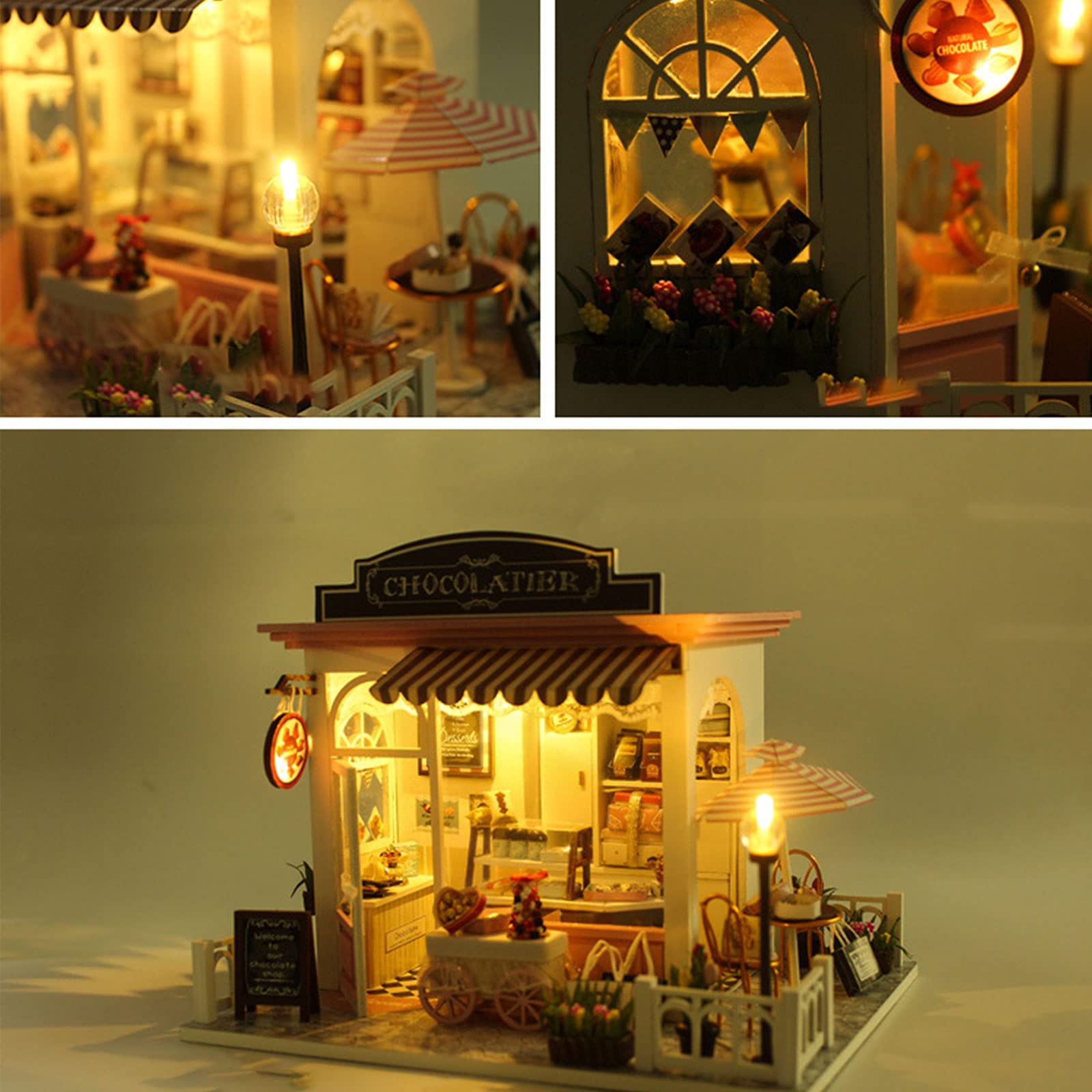 DIY Miniature Dollhouse Kit - Wooden Kitchen Furniture Set for Doll House | Perfect for Collectors, Miniature Enthusiasts & Home Decor