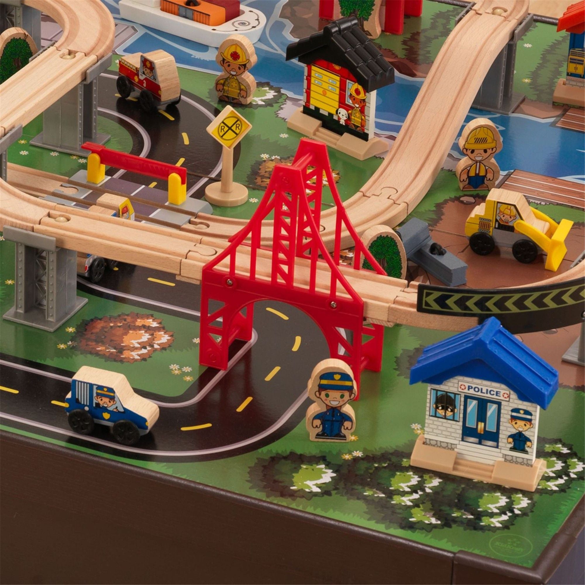 KidKraft Metropolis Wooden Train Set & Activity Table - Kids Toy for Imaginative Play, Perfect for Playrooms, Daycares & Preschool Classrooms