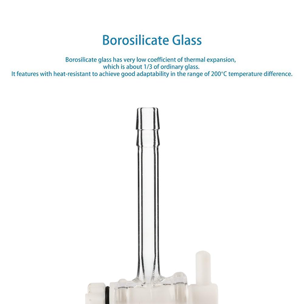 Stonylab Borosilicate Glass Vacuum Flow Control Adapter with PTFE Stopcock - High-Quality Lab Distillation Equipment for Chemistry Experiments & Essential Laboratory Supplies (Ideal for Vacuum Distillation, Fractional Distillation & Chemical Research)