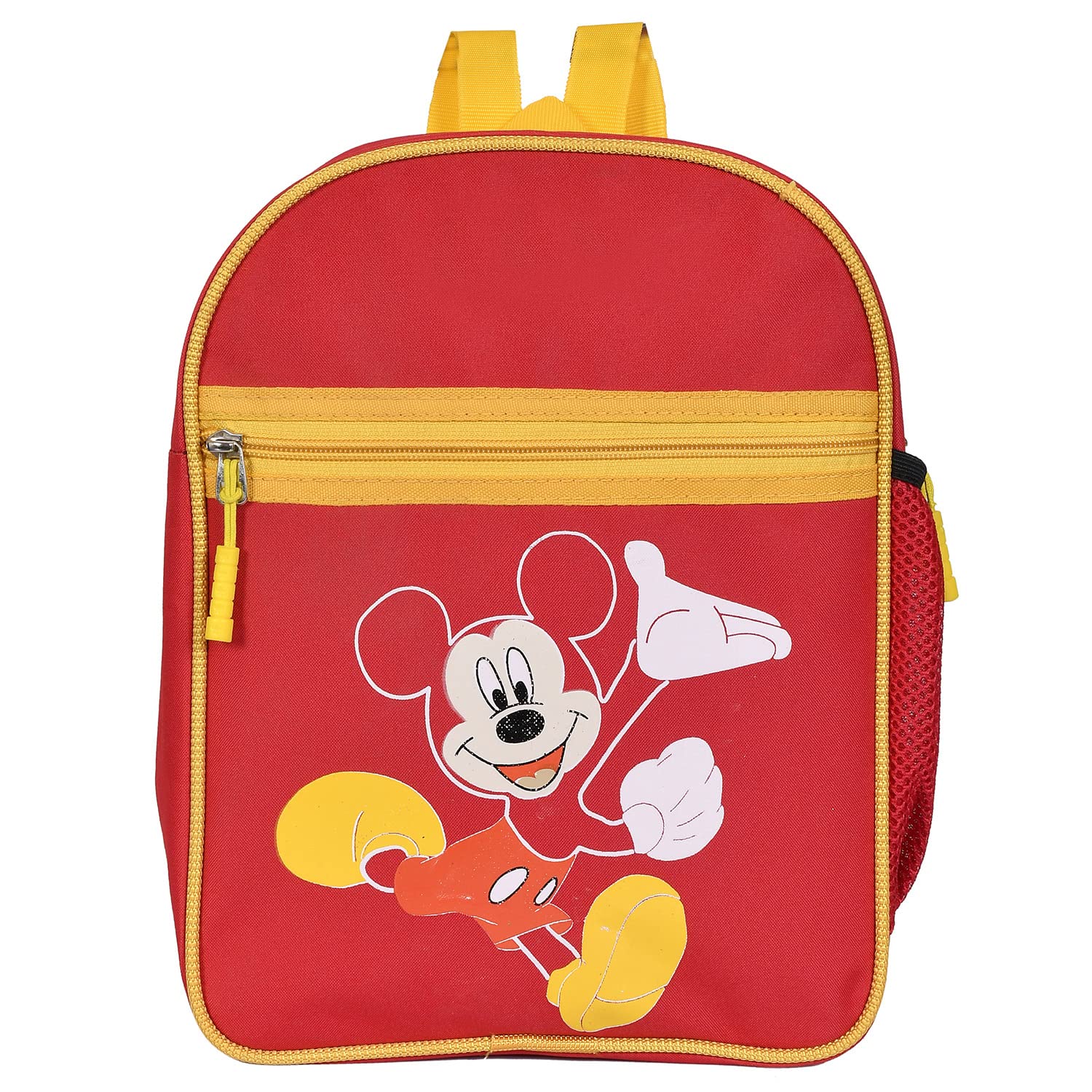 Disney Mickey Mouse Kids School Backpack - 2 Compartment Book Bag for Boys & Girls | Durable Student Backpack for Elementary & Middle School | Perfect for School, Travel & Daily Use (Red)