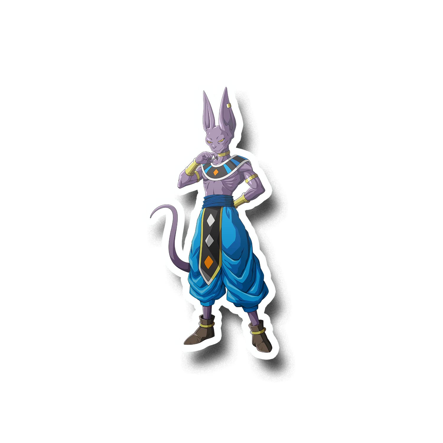 Beerus Sticker - Dragon Ball Z Vinyl Decal for Laptops, Cars & Water Bottles - Perfect for Anime Fans & Collectors