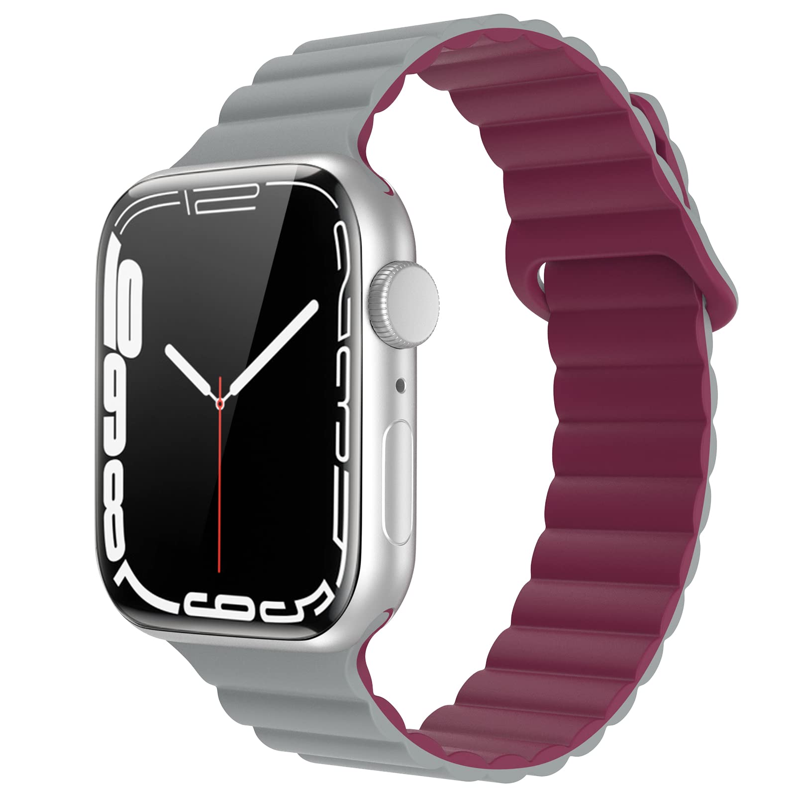 AIRYZGOOD Magnetic Silicone Band for Apple Watch 38mm 40mm 41mm - Adjustable Soft Strap Compatible with iWatch Series Ultra/8/7/6/5/4/SE/3/2/1 - Perfect for Workouts, Running & Everyday Wear (Unisex Design for Men & Women)
