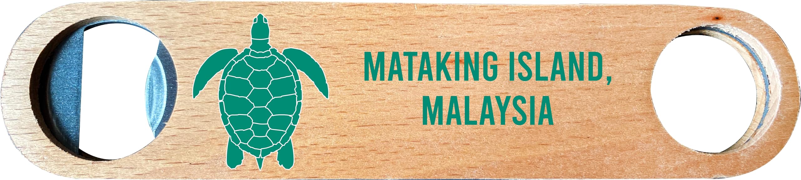 Handmade Wooden Bottle Opener with Turtle Design - Premium Bar Tool for Beer & Wine - Perfect for Beach Parties, Tropical Themed Events & Home Bars (Mataking Island, Malaysia)