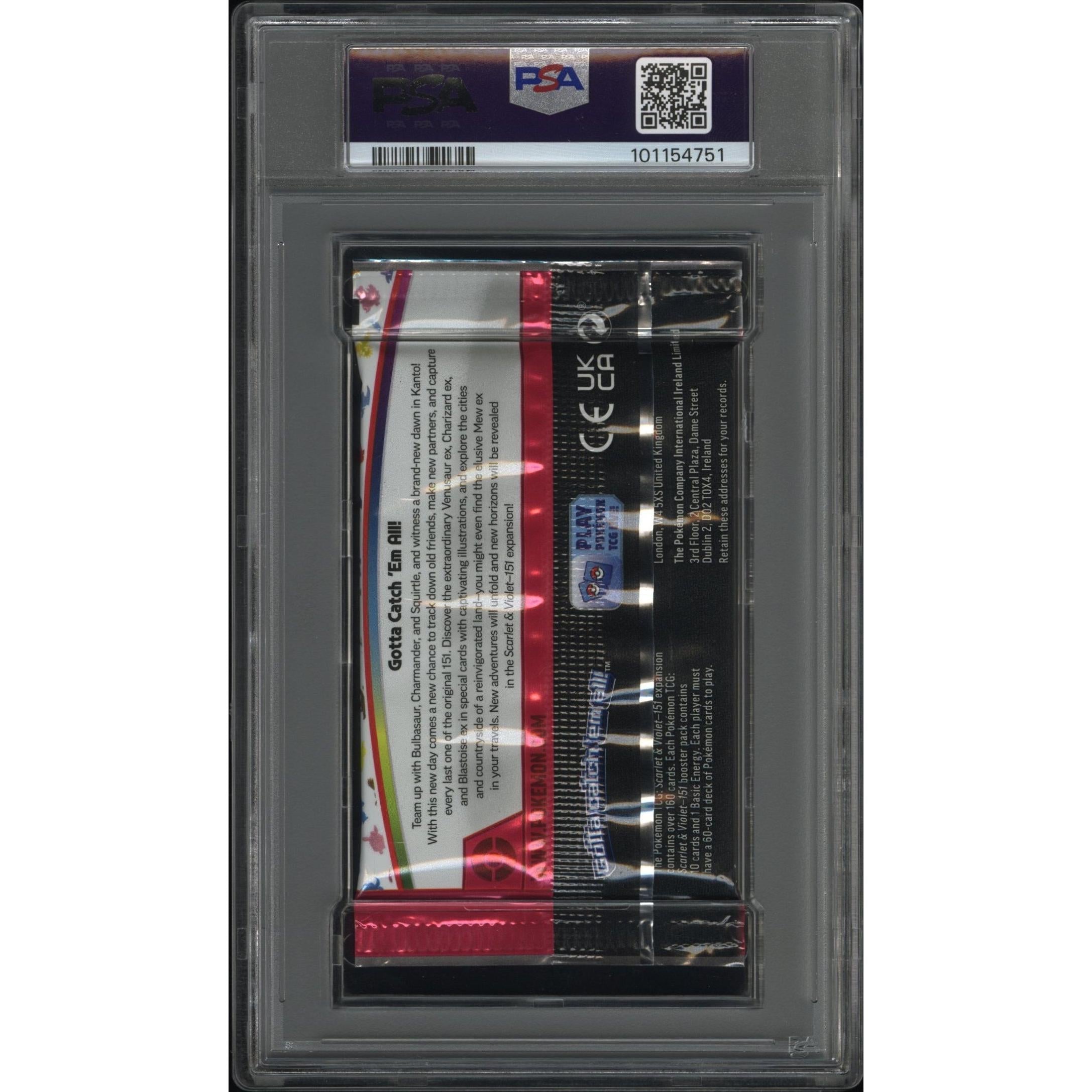 2023 Pokemon International Scarlet & Violet 151 Booster Pack PSA 10 - Rare Collectible Trading Cards for Gamers & Collectors - Perfect for Tournaments, Gifts & Display