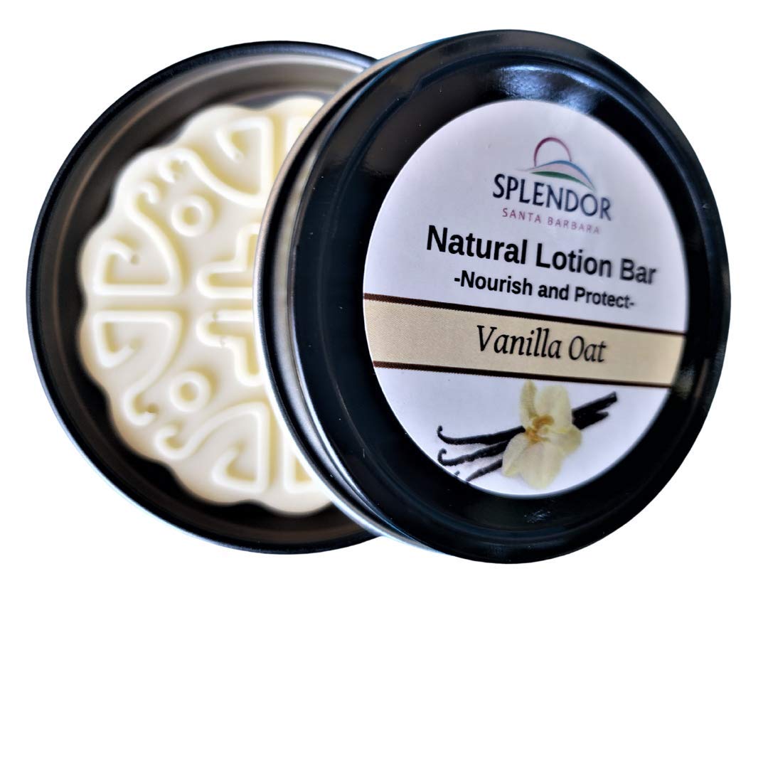 Vanilla Oat Massage Lotion Bar for Hair, Nails, Skin, Hands & Feet Care - Moisturizing & Healing Remedy for Dry Skin, Perfect for Spa, Home Relaxation & Self-Care Routines