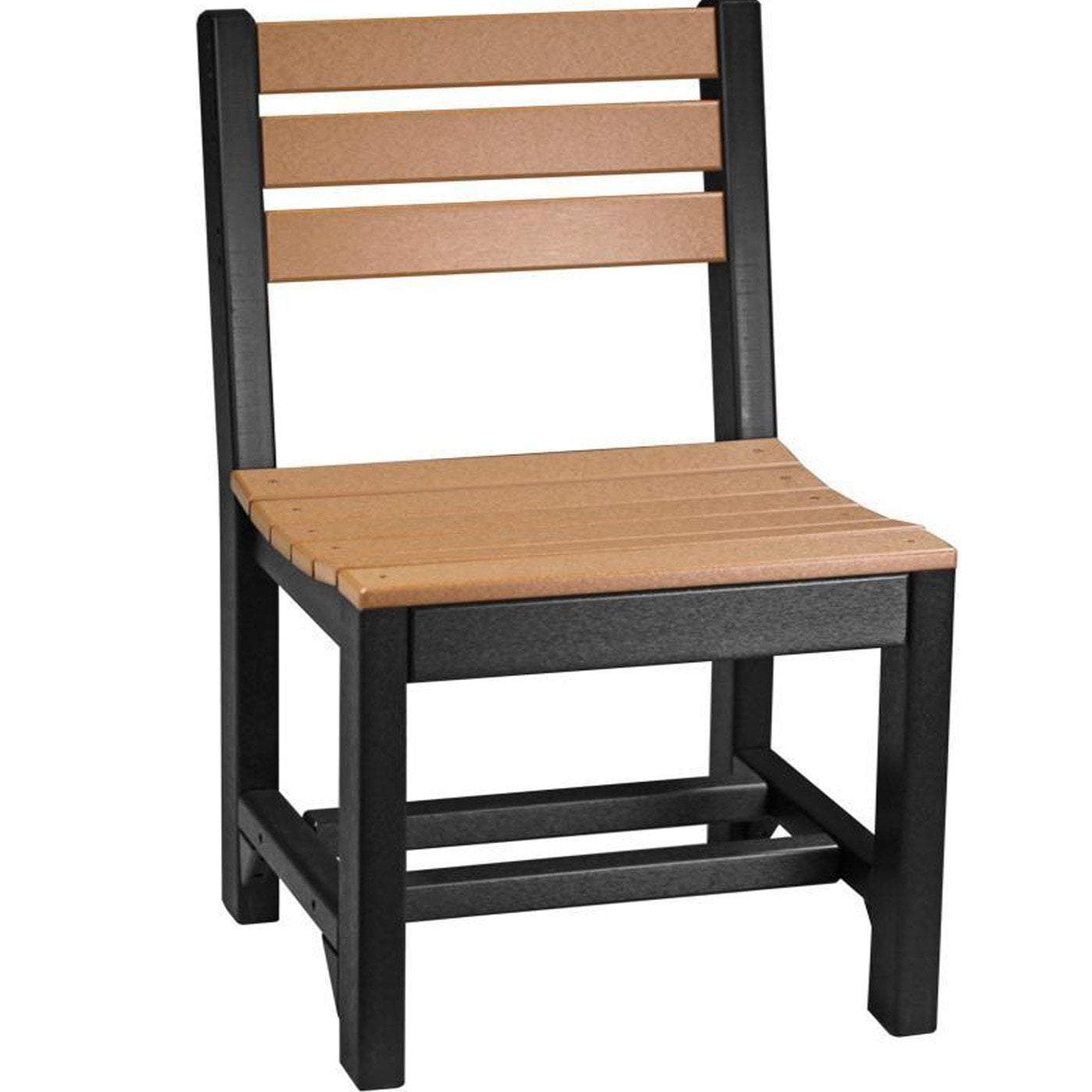 Eco-Friendly Recycled Plastic Island Side Chair with Cup Holder - Durable Outdoor & Indoor Dining, Patio, Poolside, and Beach Seating