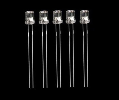 100pcs 3mm Red Flat Top LED Lights - Wide Angle, High Brightness Diodes for DIY Electronics, Circuit Boards & Decorative Lighting Projects