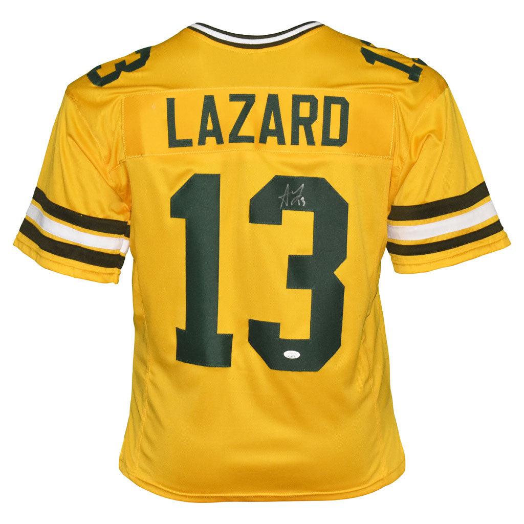 Allen Lazard Signed Green Bay Packers Yellow Football Jersey with JSA Certificate - Perfect for Collectors, Fans, and Sports Memorabilia Displays