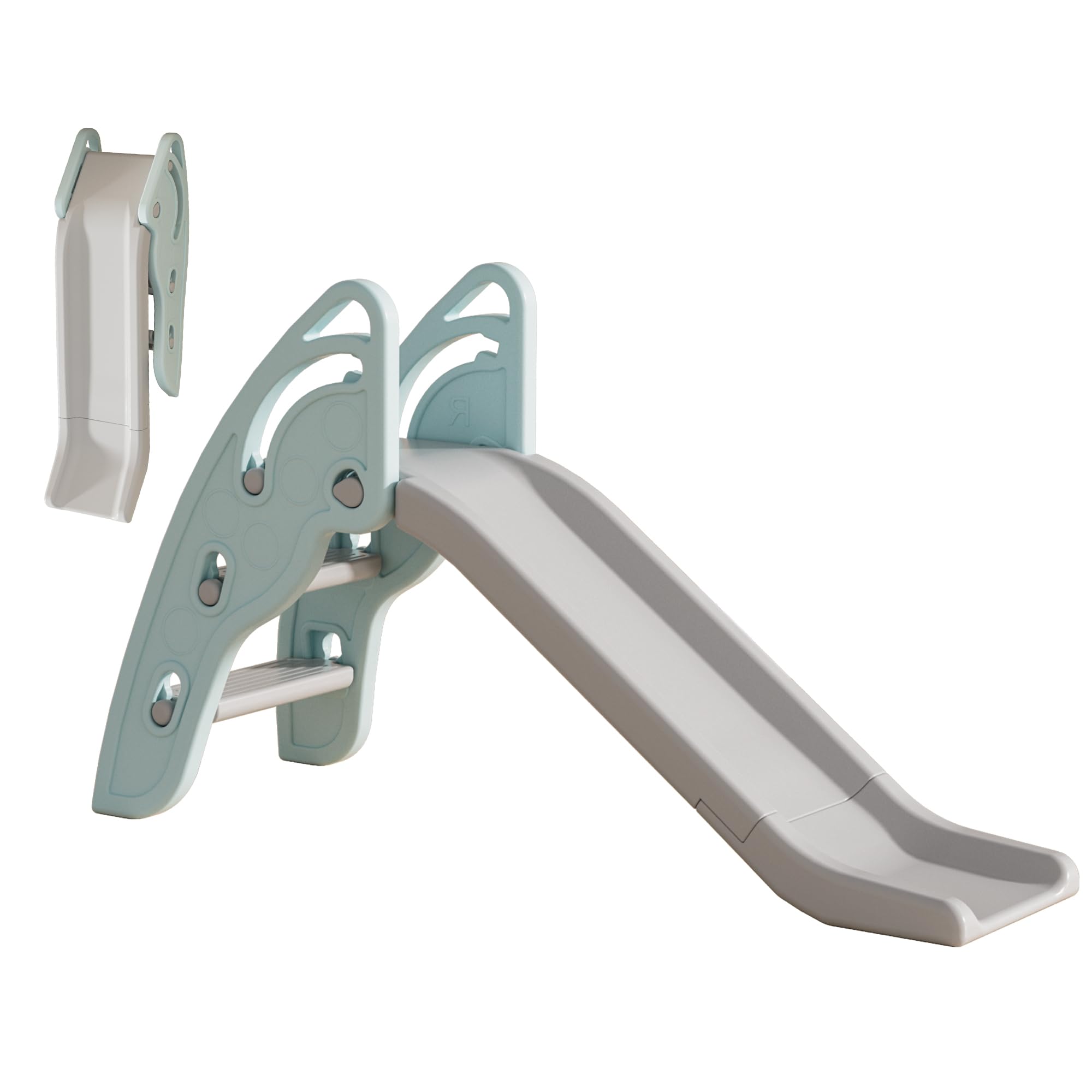 Large Toddler Slide & Play Climber Set - Extra Long Slipping Slope for Indoor/Outdoor Use - Blue Kids Playground Slide for Backyard, Daycare & Preschool - Durable Outdoor Toys for Toddlers 1-5 Years