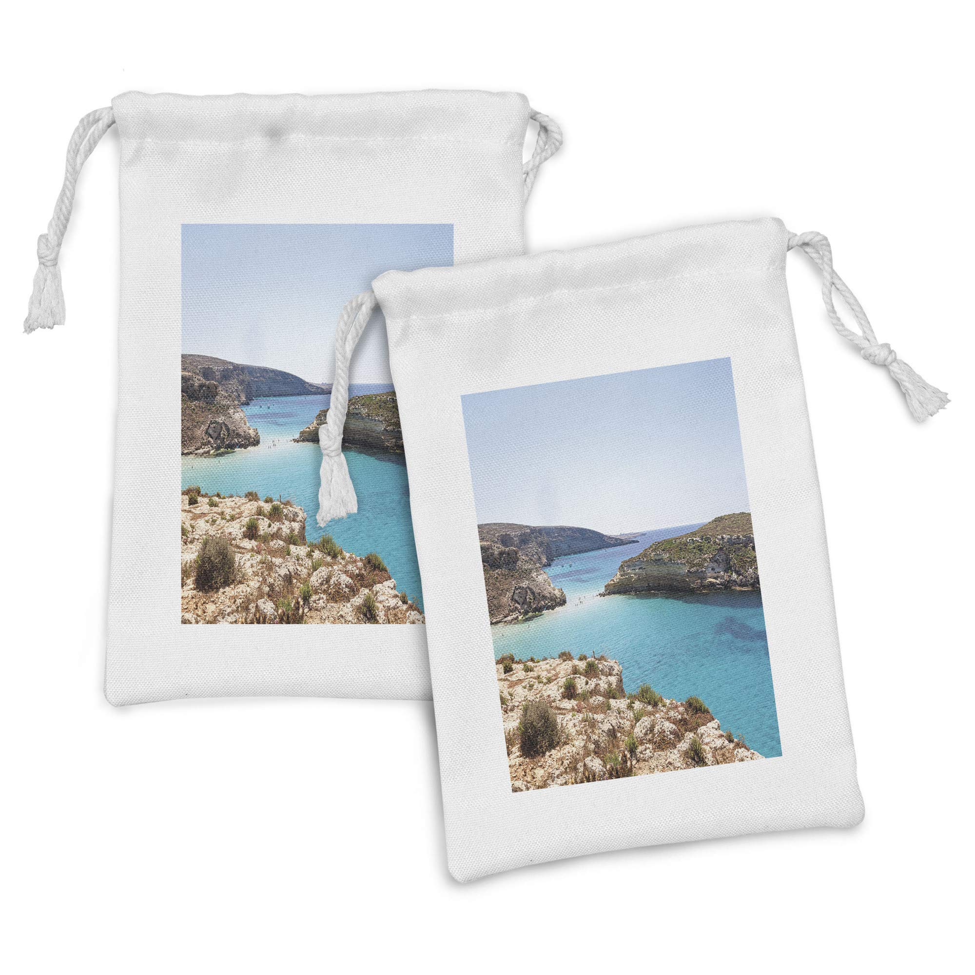 Ambesonne Sicily Fabric Pouch Set of 2 - 9