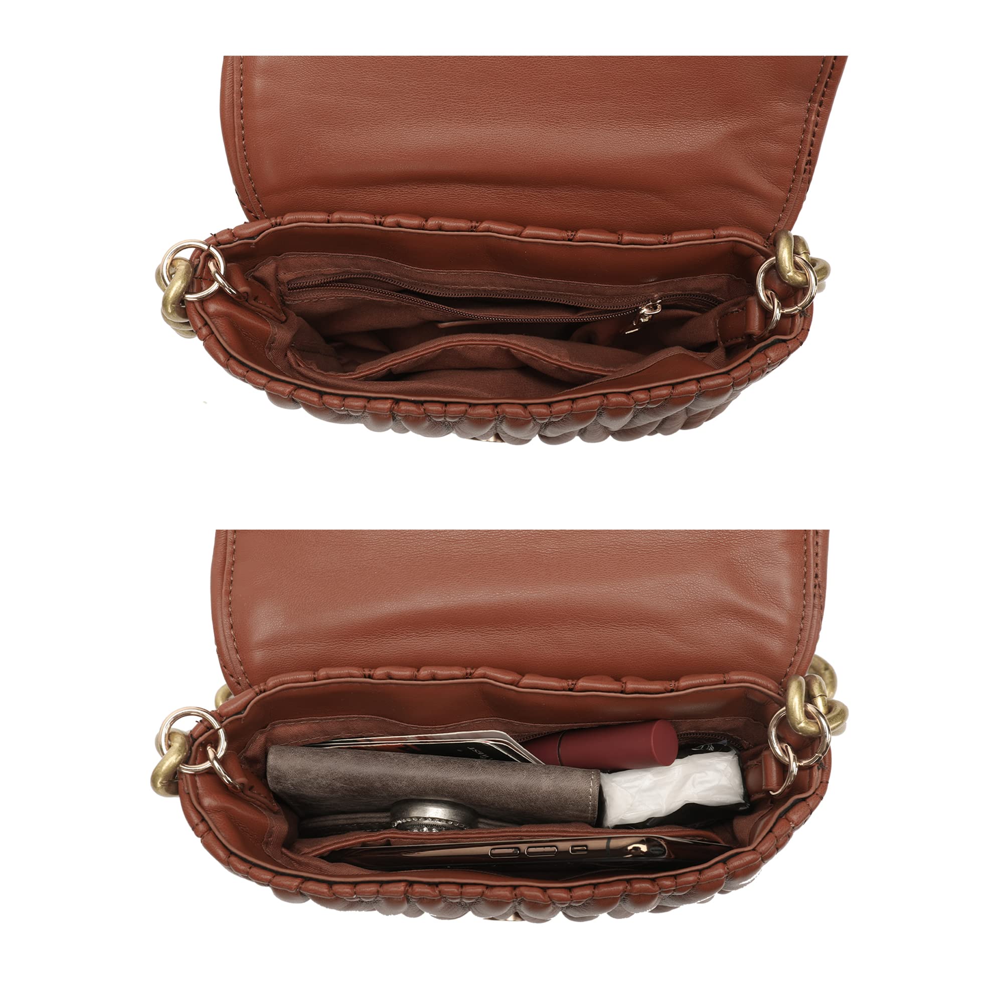 Montana West Quilted Crossbody Bag for Women - Stylish Small Purse with Top Handle - Perfect for Work, Travel & Everyday Use