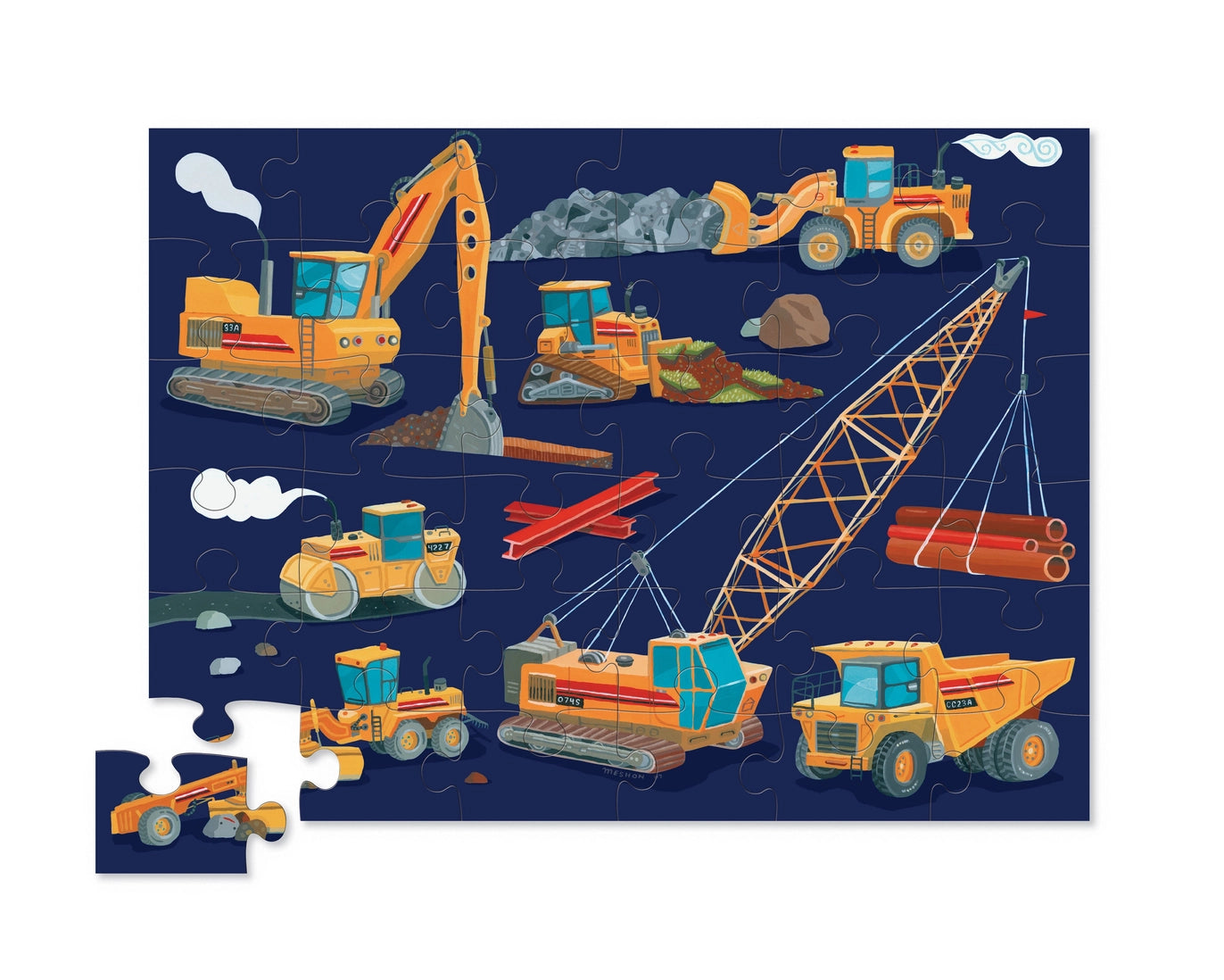 Classic 36-Piece Construction Zone Floor Puzzle for Kids – Fun Educational Toy for Toddlers & Preschoolers | Perfect for Playrooms, Daycares & Family Game Nights