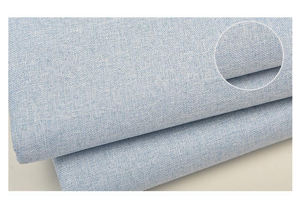 Premium Natural Linen Fabric - Light Blue Solid Color for Embroidery, Cross Stitch & Upholstery | 1.5×5m Linen Material for DIY Crafts, Home Decor & Sewing Projects | Breathable Needlework Fabric for Clothing, Curtains & Table Runners
