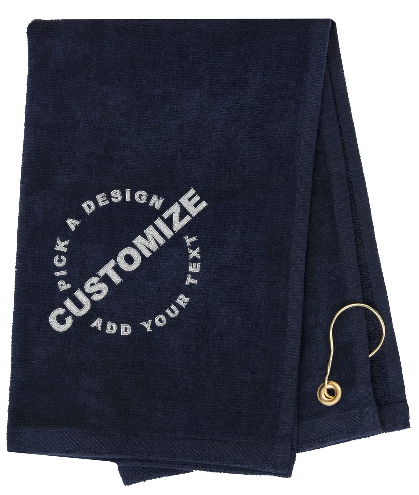 Custom Embroidered Golf Towels for Men - Personalized Father's Day & Birthday Gifts - Navy CE6900 | Ideal for Golf Courses, Sports Events & Home Decor