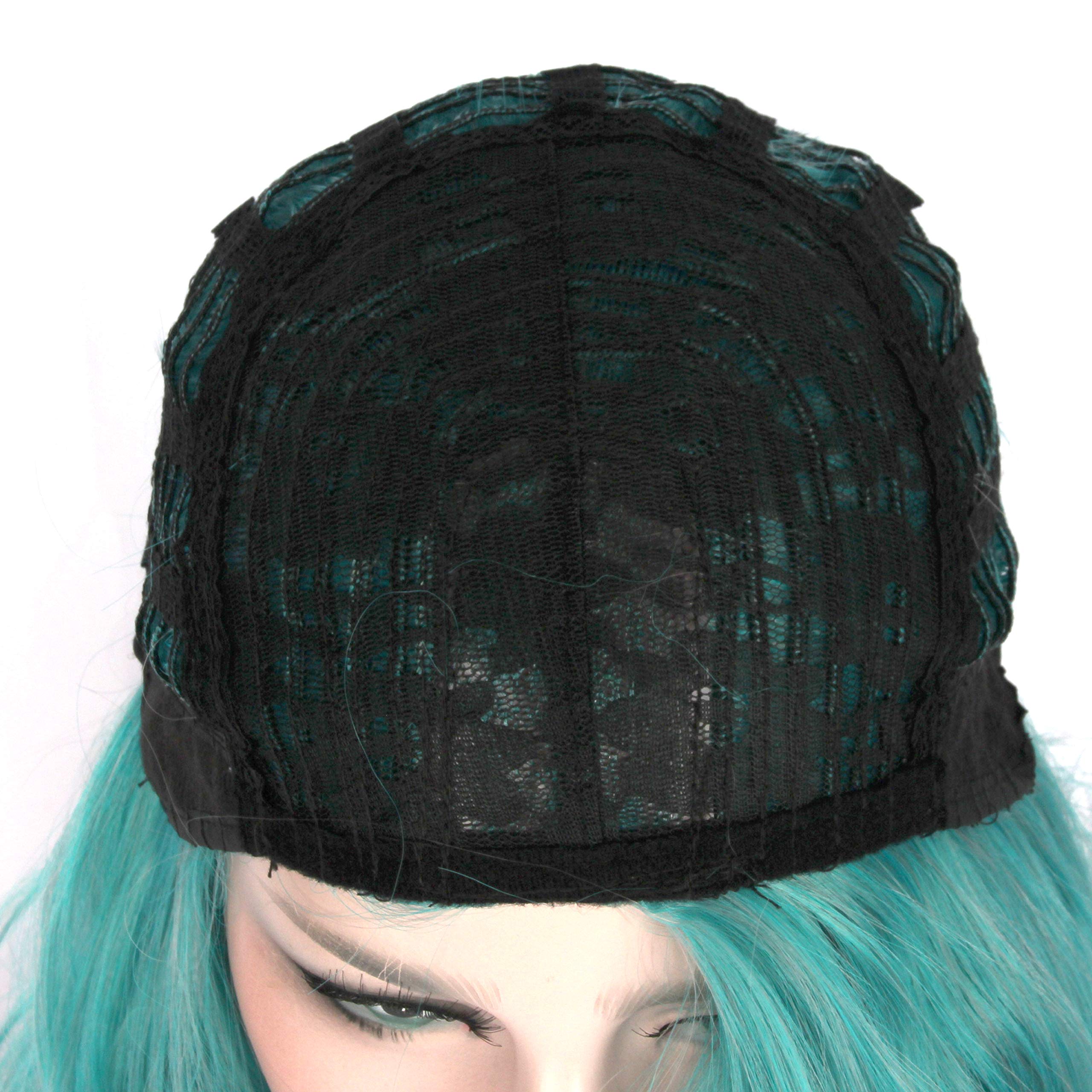 Short Wavy Bob Wigs for Women - Heat Resistant Synthetic Shoulder Length Curly Hair with Middle Part | Dark Turquoise Cosplay Wig for Girls & Costume Parties | Perfect for Halloween, Cosplay, and Themed Events