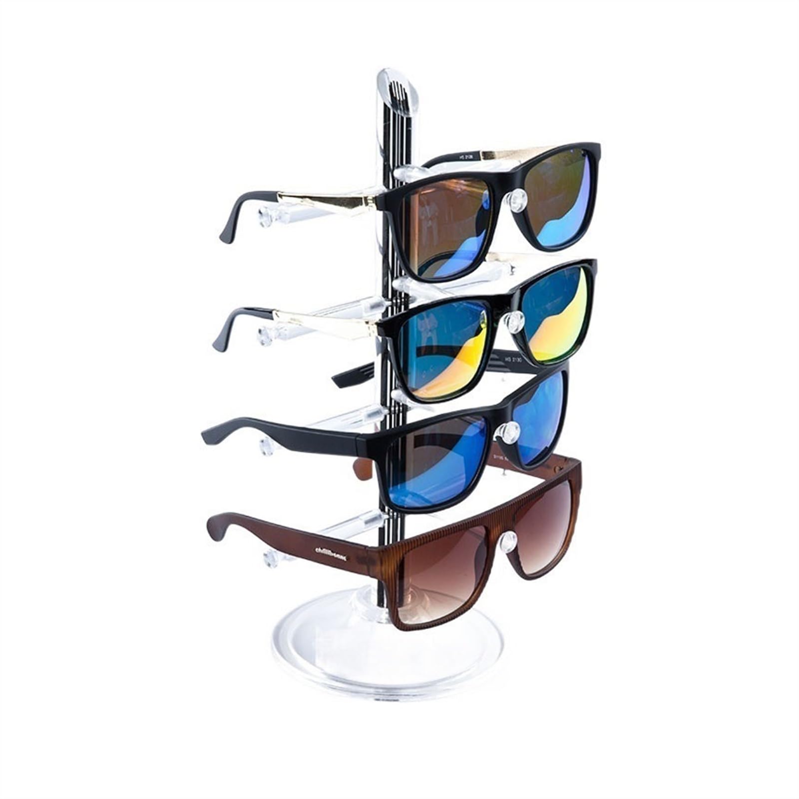 GRFIT Acrylic Eyeglasses Stand - Stylish Sunglasses & Myopia Glasses Display Rack for Desktop, Countertop or Window Decoration - Perfect for Retail Stores, Home Office & Gift Shops
